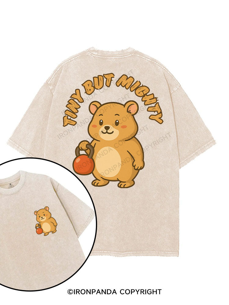 TINY BUT MIGHTY printed Gym Shirt