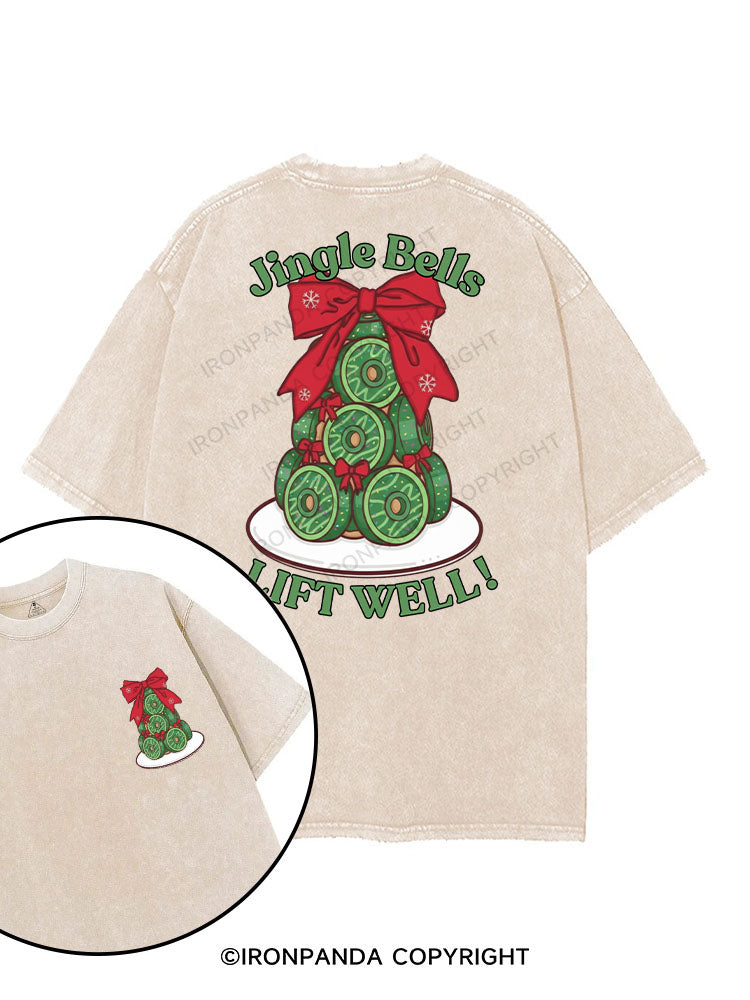JINGLE BELLS LIFT WELL! printed Gym Shirt