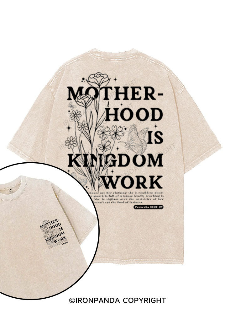 MOTHERHOOD IS KINGDOM WORK printed Gym Shirt