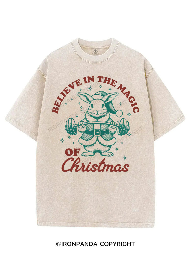 BELIEVE IN THE MAGIC OF CHRISTMAS VINTAGE GYM SHIRT