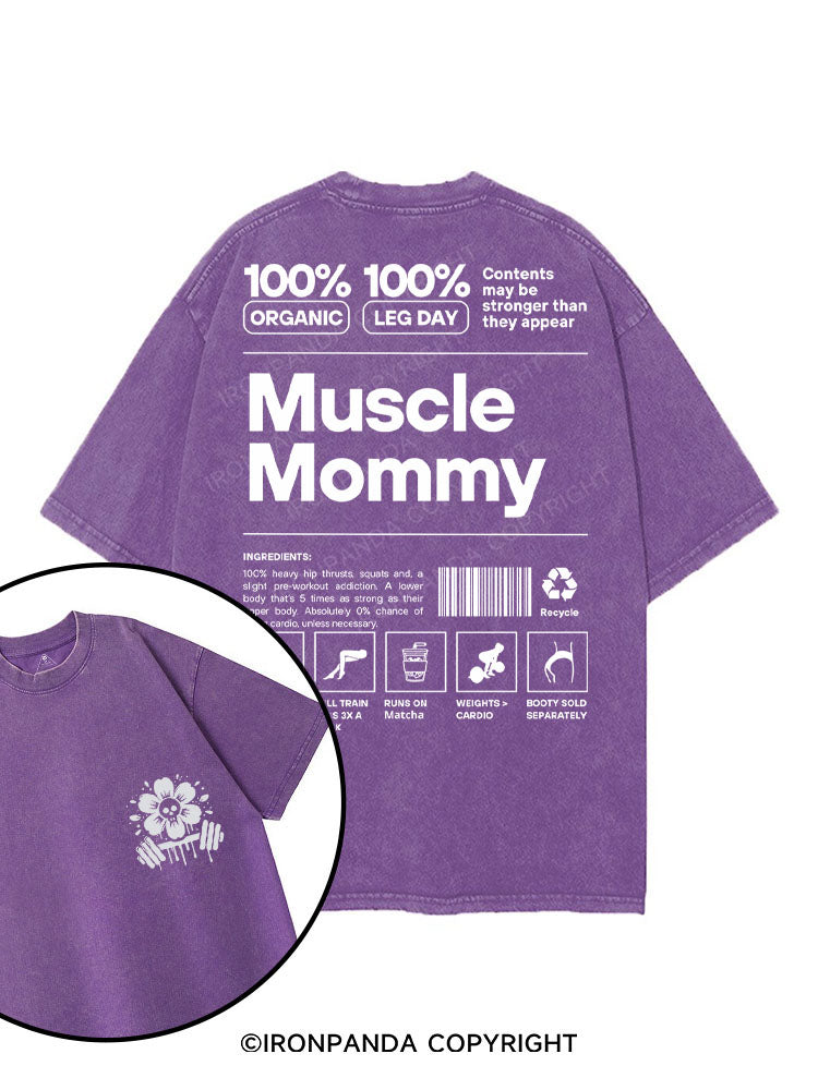 Muscle Mom printed Gym Shirt