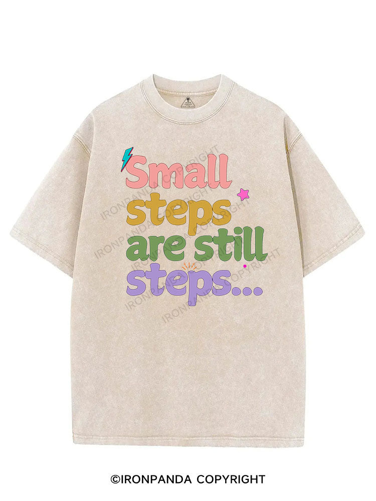 SMALL STEPS ARE STILL STEPS VINTAGE GYM SHIRT