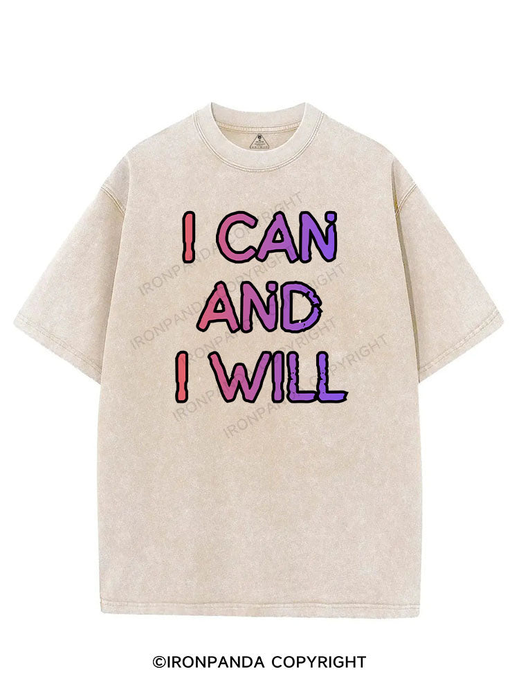 I CAN AND I WILL VINTAGE GYM SHIRT