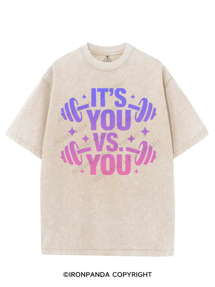 IT'S YOU VS YOU VINTAGE GYM SHIRT