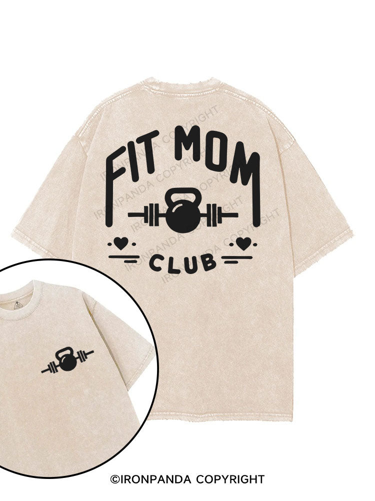 FIT MOM CLUB printed Gym Shirt