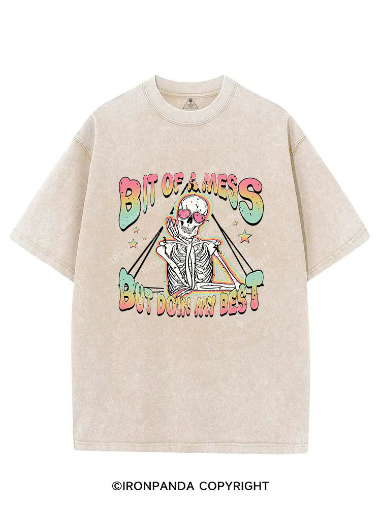 BIT OF A MESS BUT DOIN MY BEST VINTAGE GYM SHIRT