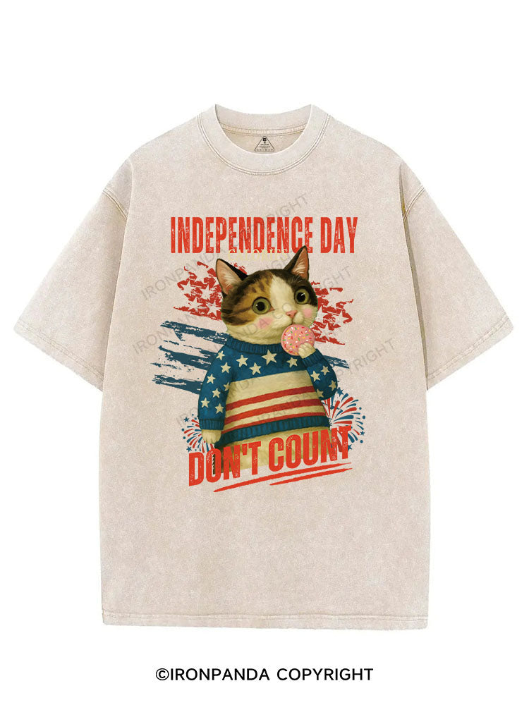 INDEPENDENCE DAY CALORIES DON'T COUNT VINTAGE GYM SHIRT