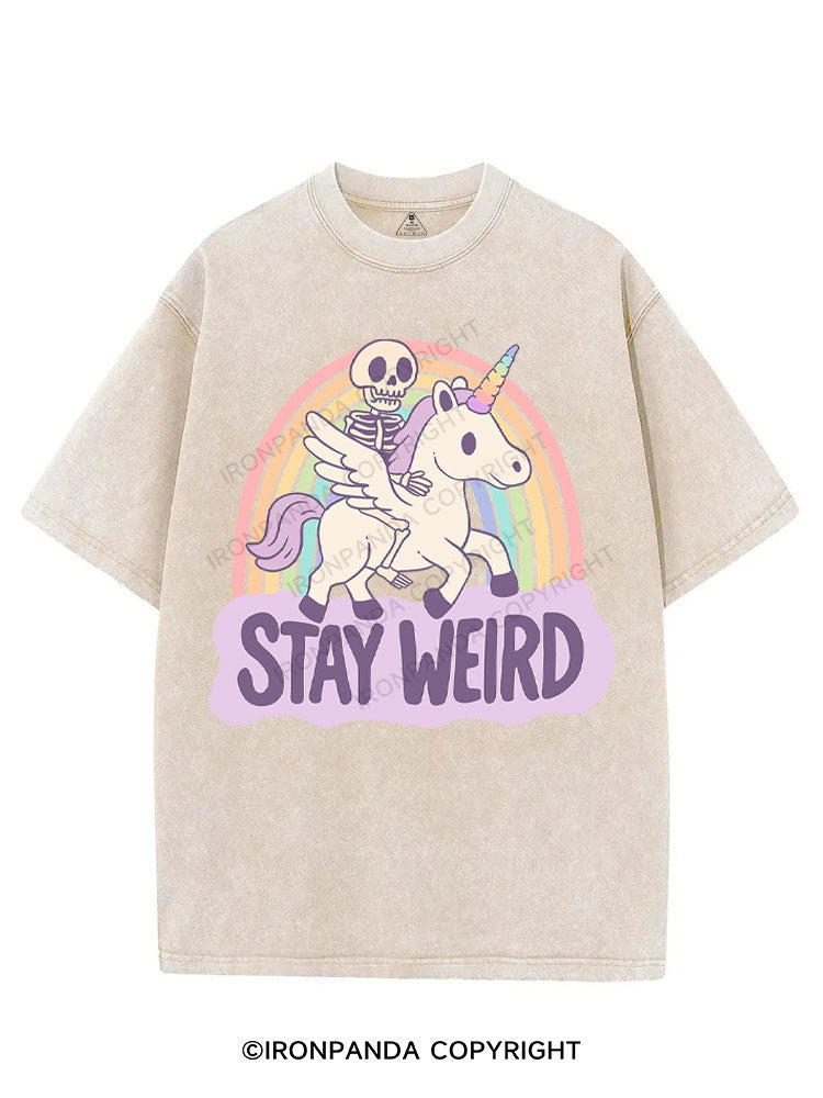 STAY WEIRD VINTAGE GYM SHIRT