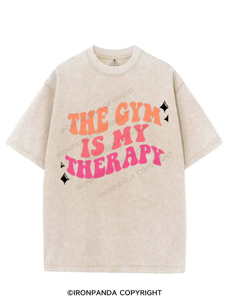 THE GYM IS MY THERAPY VINTAGE GYM SHIRT