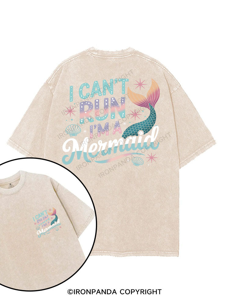 I CAN'T RUN I'M A MERMAID printed Gym Shirt