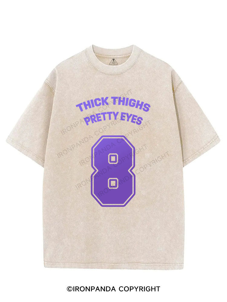 THICK THIGHS PRETTY EYES VINTAGE GYM SHIRT