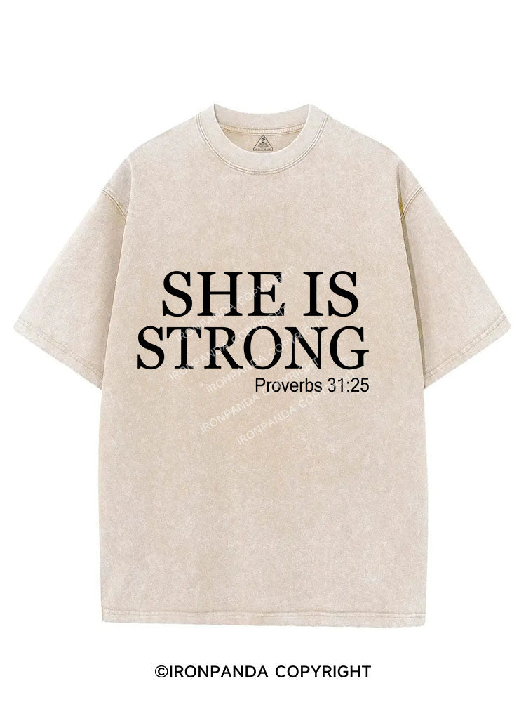 She is strong Vintage Gym Shirt