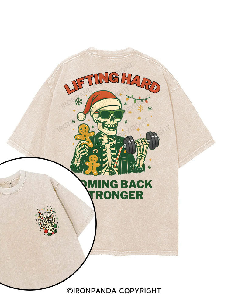 LIFTING HARD COMING BACK STRONGER printed Gym Shirt