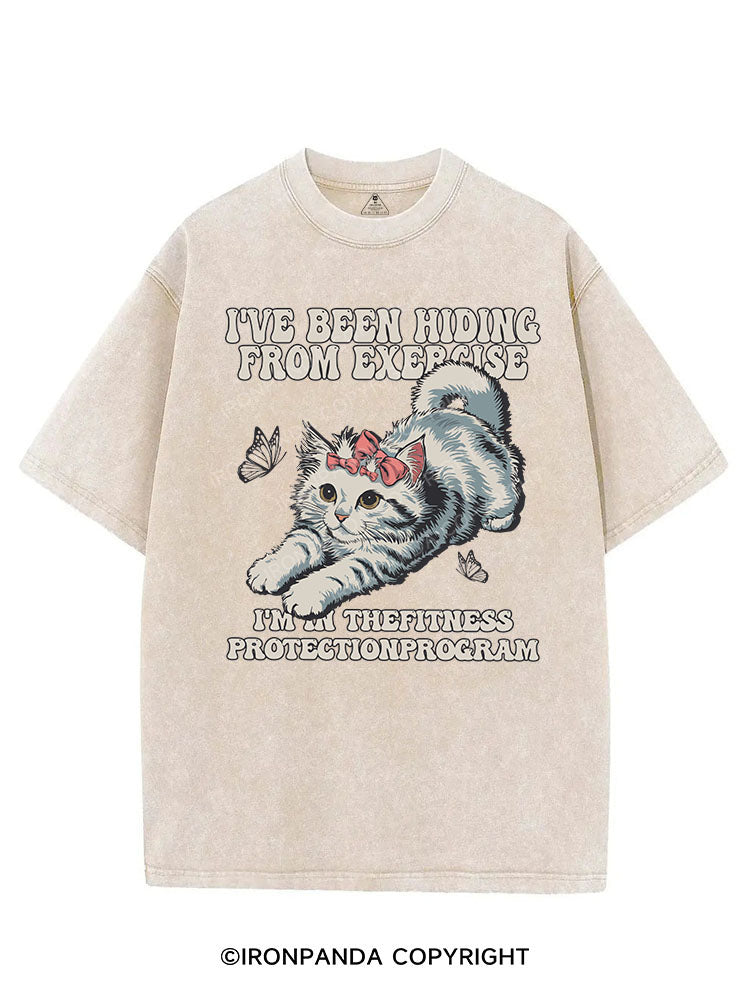 I'VE BEEN HIDING FROM EXERCISE VINTAGE GYM SHIRT