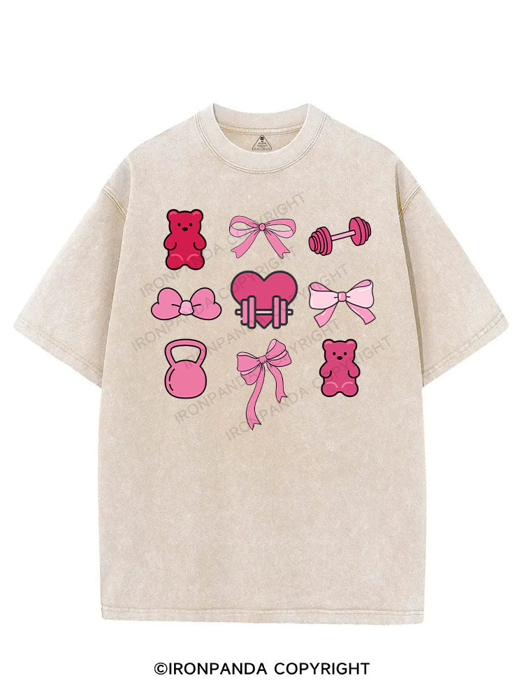 PINK POWER VINTAGE GYM SHIRT