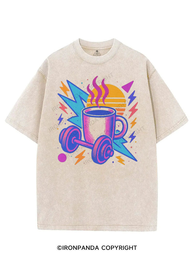 CAFFEINE GAINS VINTAGE GYM SHIRT