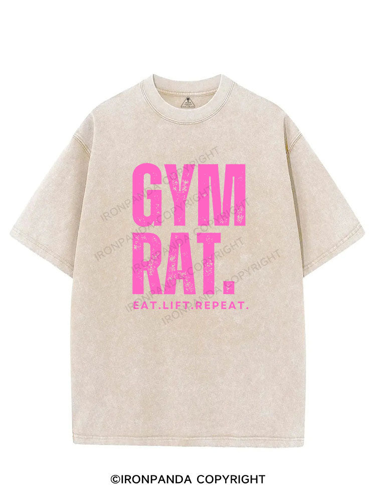 GYM RAT EAT LIFT REPEAT VINTAGE GYM SHIRT