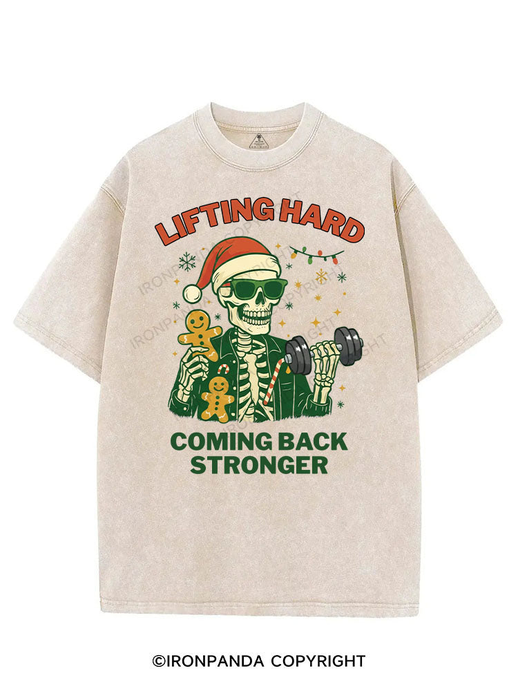 LIFTING HARD COMING BACK STRONGER VINTAGE GYM SHIRT
