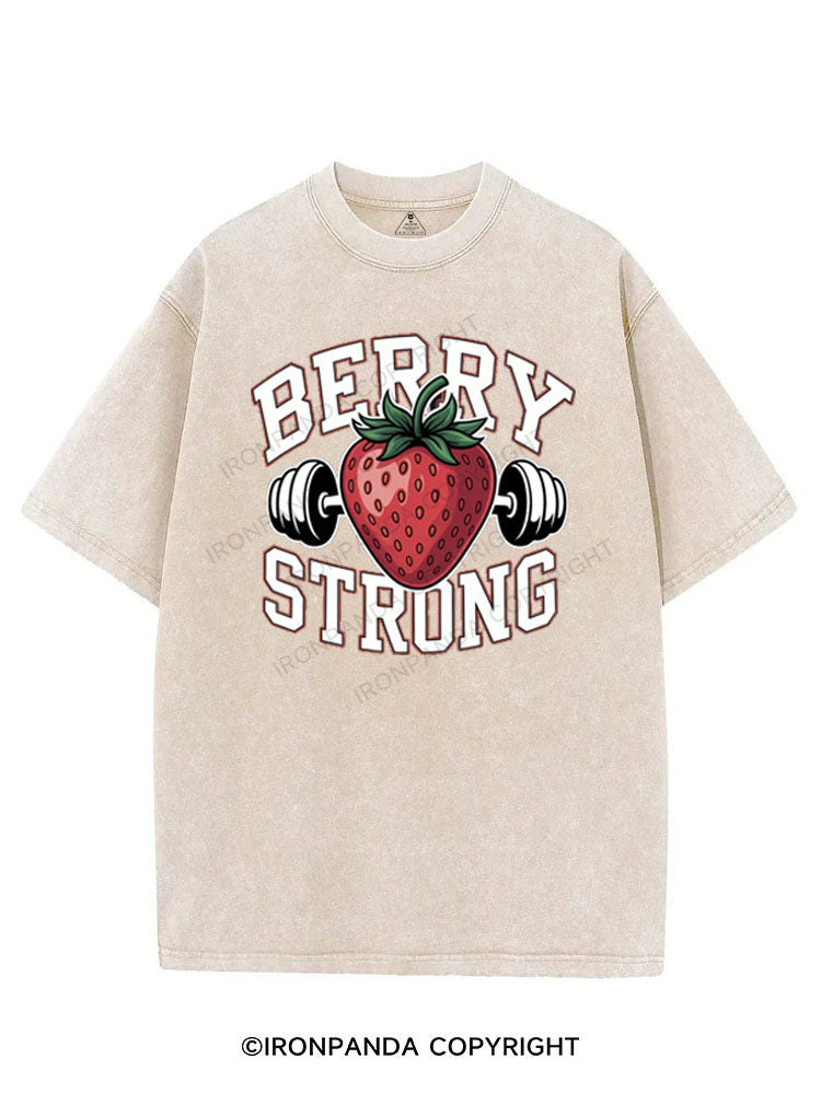 BERRY STRONG VINTAGE GYM SHIRT