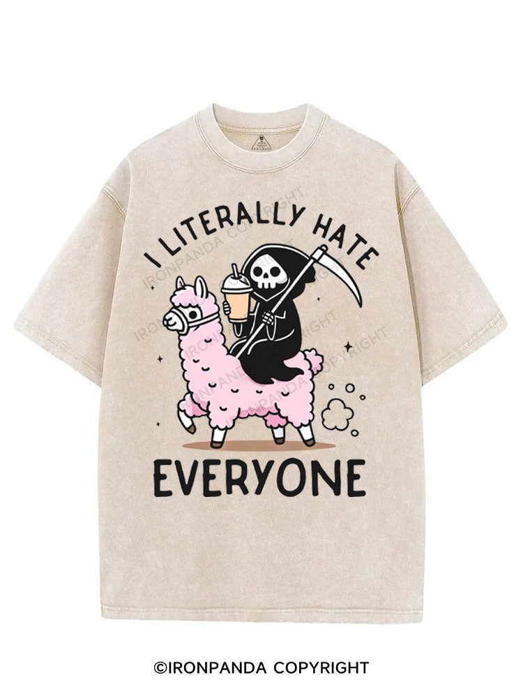 I LITERALLY HATE EVERYONE VINTAGE GYM SHIRT