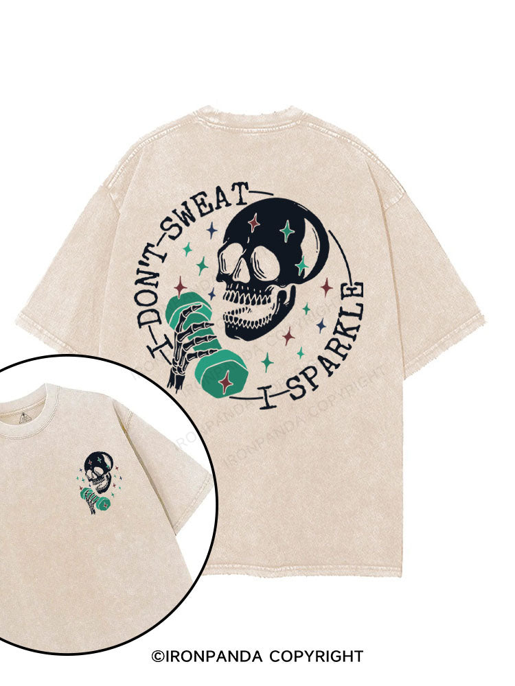 i don't sweat i sparkle printed Gym Shirt