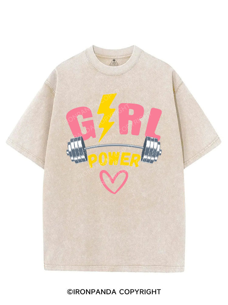 GIRL POWER VINTAGE GYM SHIRT