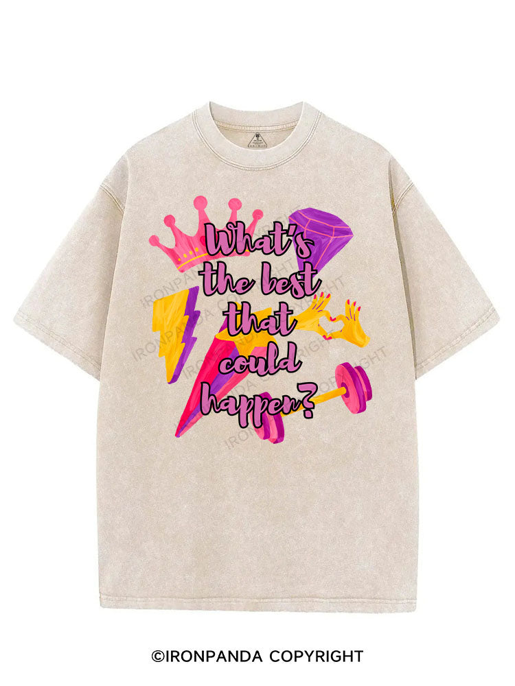 WHAT’S THE BEST THAT COULD HAPPEN？VINTAGE GYM SHIRT