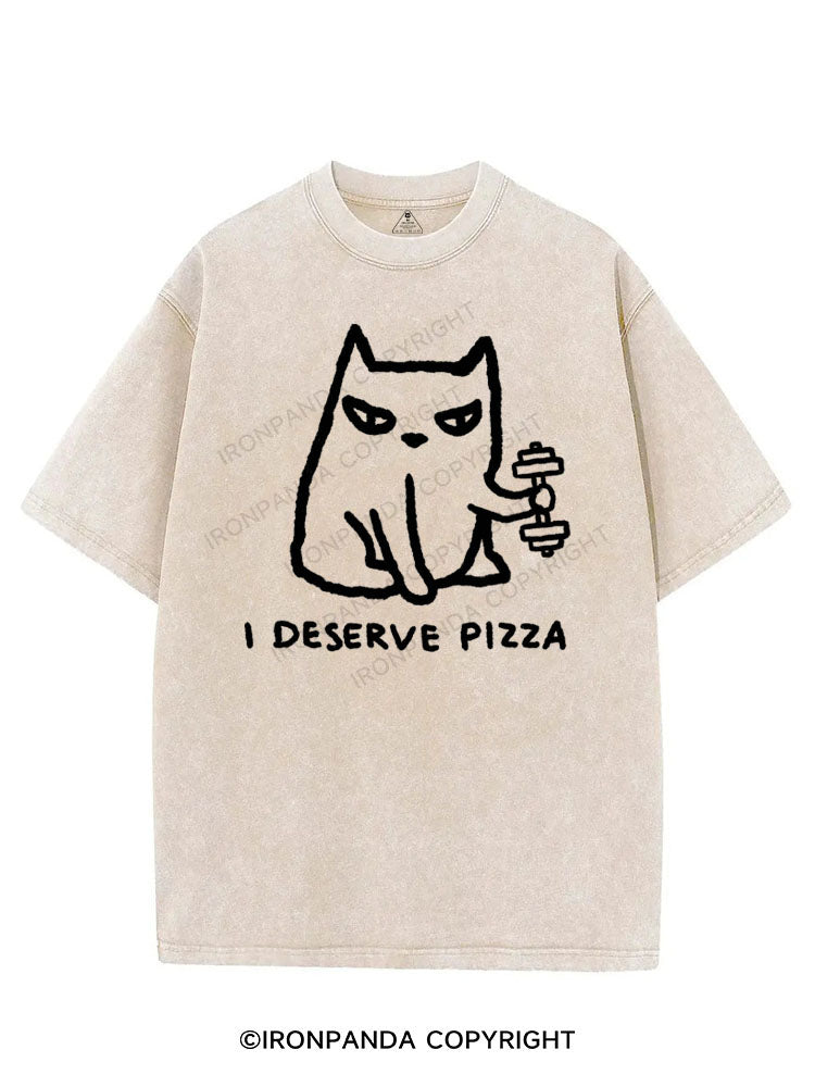 I DESERVE PIZZA VINTAGE GYM SHIRT