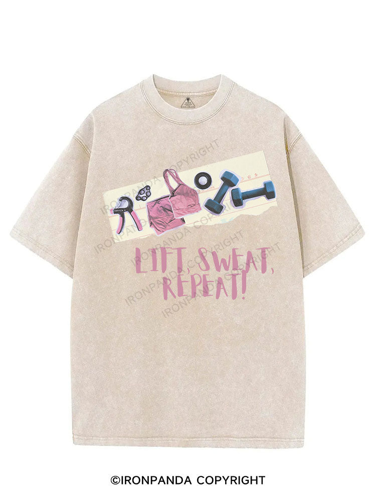 LIFT, SWEAT, REPEAT! VINTAGE GYM SHIRT