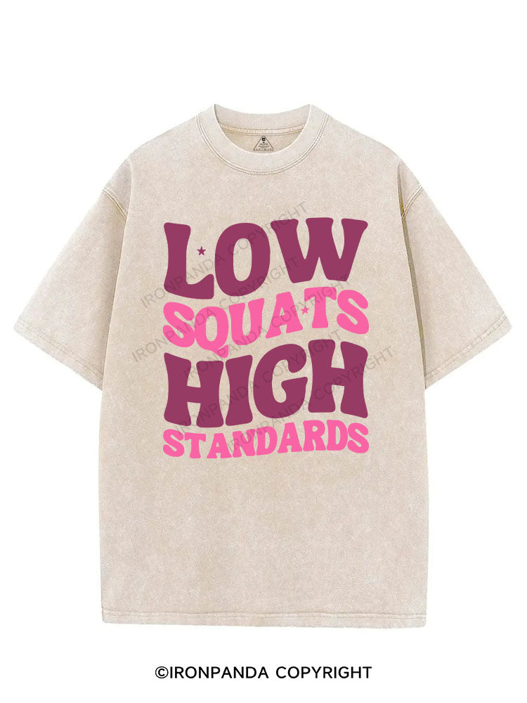 LOW SQUATS HIGH STANDARDS VINTAGE GYM SHIRT