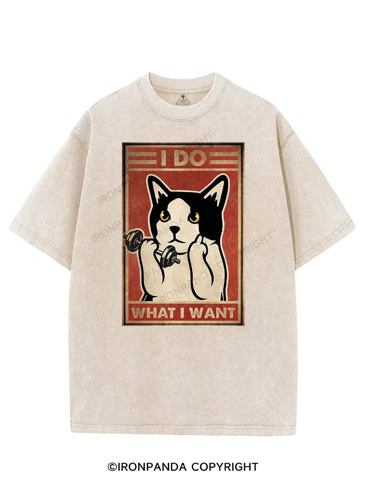 I DO WHAT I WANT VINTAGE GYM SHIRT