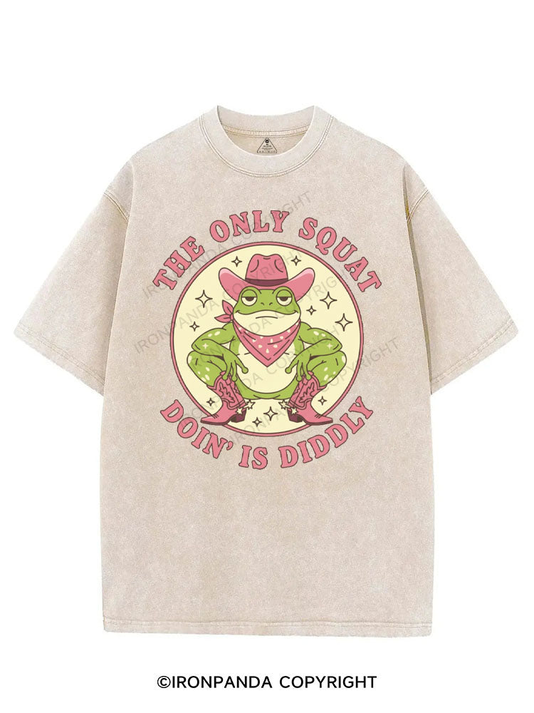 THE ONLY SQUAT DOIN' IS DIDDLY VINTAGE GYM SHIRT