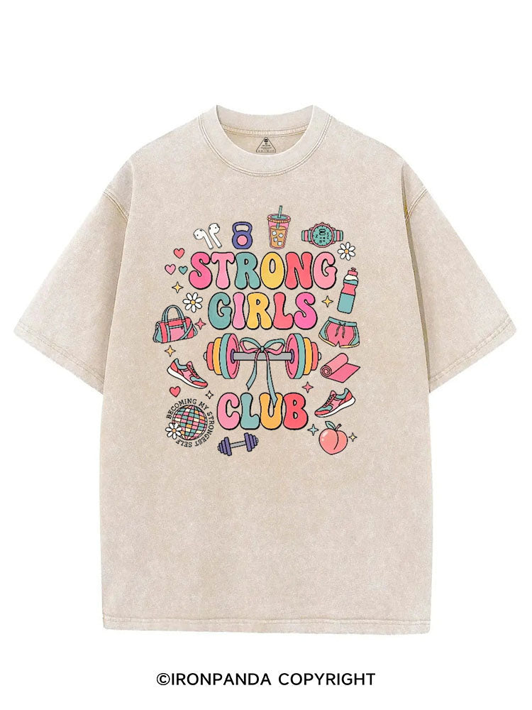 STRONG GIRLS CLUB VINTAGE GYM SHIRT