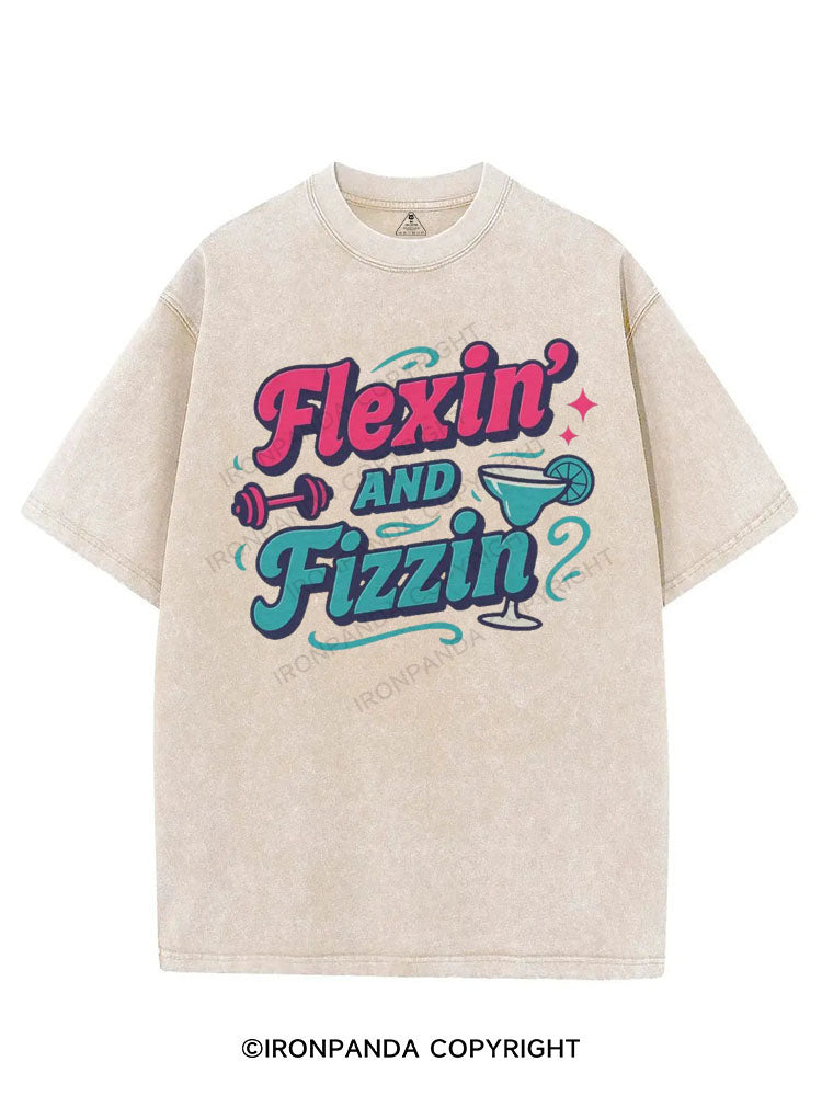 FLEXIN' AND FIZZIN VINTAGE GYM SHIRT