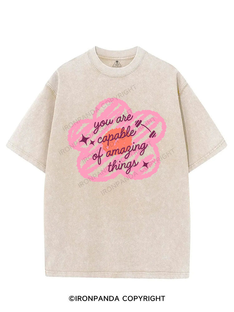YOU ARE CAPABLE OF AMAZING THINGS VINTAGE GYM SHIRT