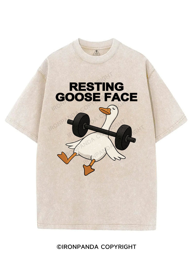 RESTING GOOSE FACE VINTAGE GYM SHIRT