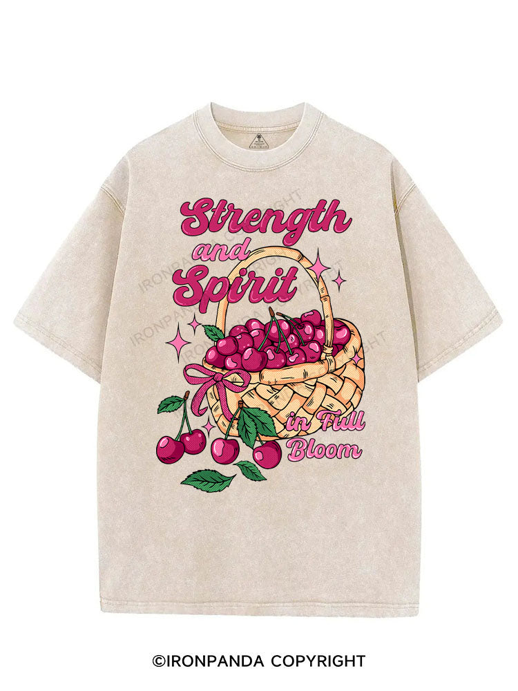 STRENGTH AND SPIRIT IN FULL BLOOM VINTAGE GYM SHIRT
