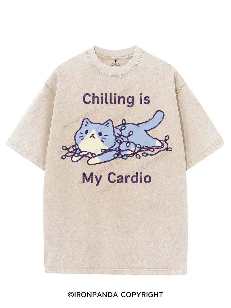 CHILLING IS MY CARDIO VINTAGE GYM SHIRT