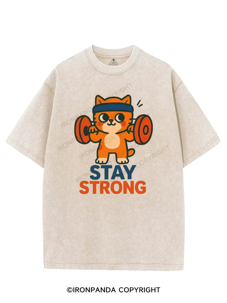 STAY STRONG VINTAGE GYM SHIRT