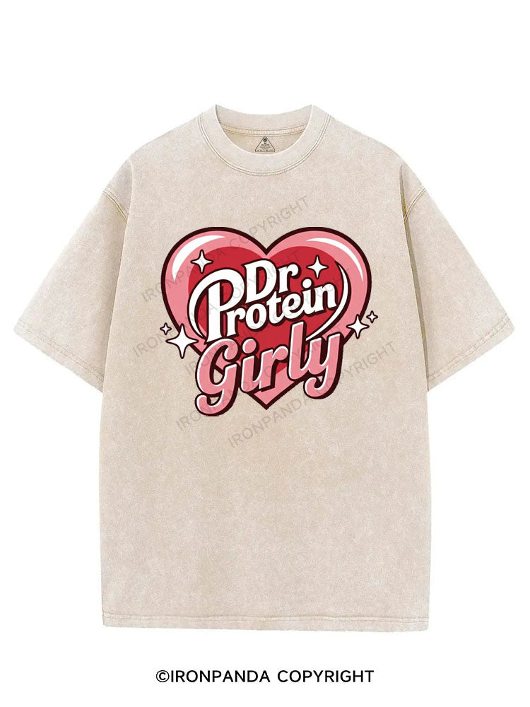 DR PROTEIN GIRLY VINTAGE GYM SHIRT