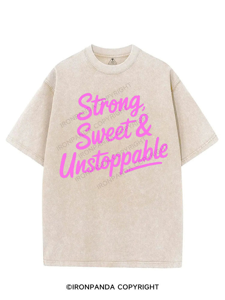 STRONG SWEET & UNSTOPPABLE VINTAGE GYM SHIRT