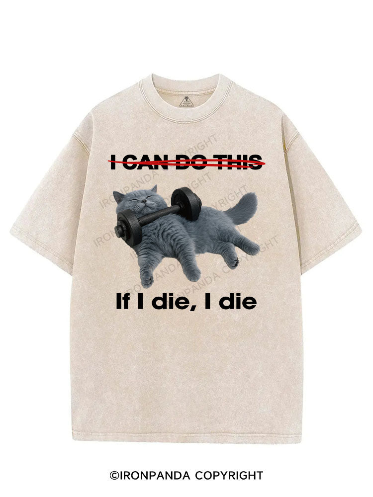IF I DIE I DIE VINTAGE GYM SHIRT