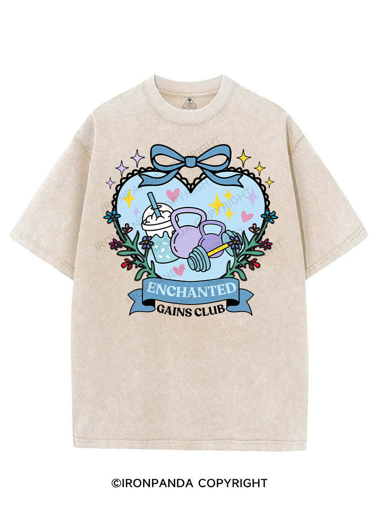 ENCHANTED GAINS CLUB VINTAGE GYM SHIRT