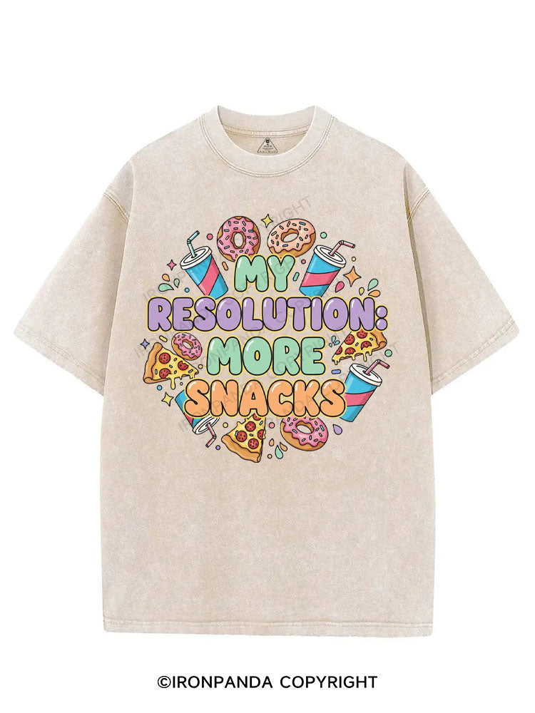 MY RESOLUTION MORE SNACKS VINTAGE GYM SHIRT