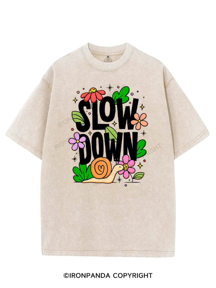 SLOW DOWN VINTAGE GYM SHIRT