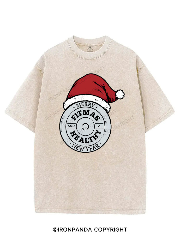 MERRY FITMAS AND A HEALTHY NEW YEAR VINTAGE GYM SHIRT