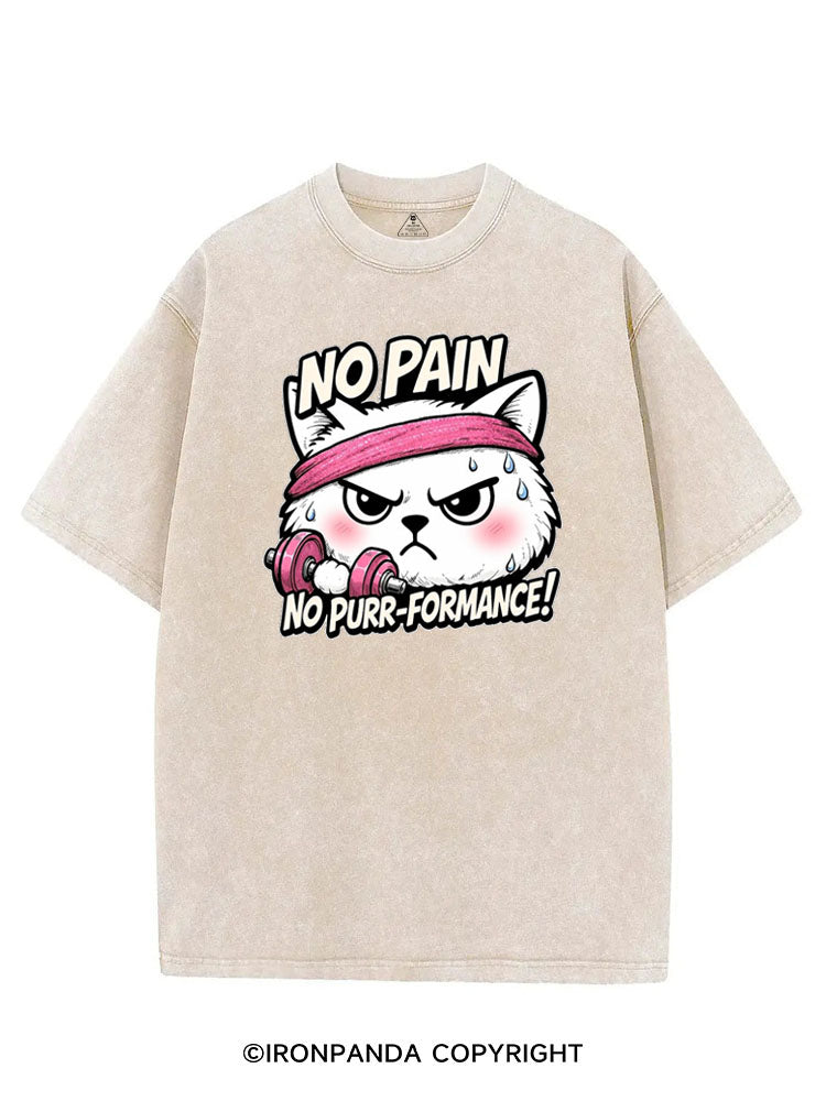 NO PAIN NO PURR-FORMANCE! VINTAGE GYM SHIRT