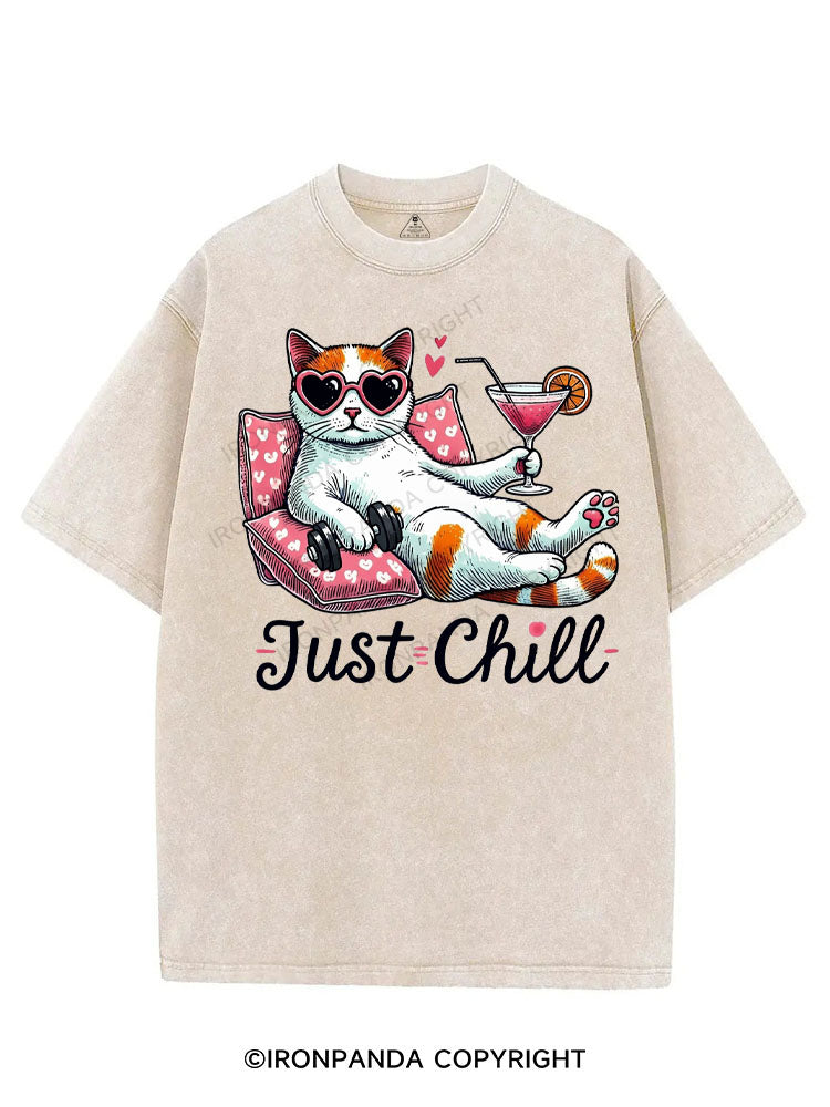 JUST CHILL VINTAGE GYM SHIRT