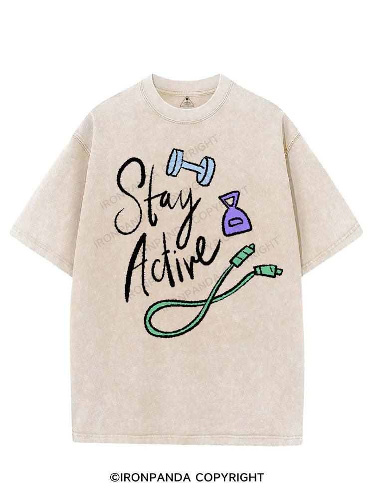 STAY ALIVE VINTAGE GYM SHIRT