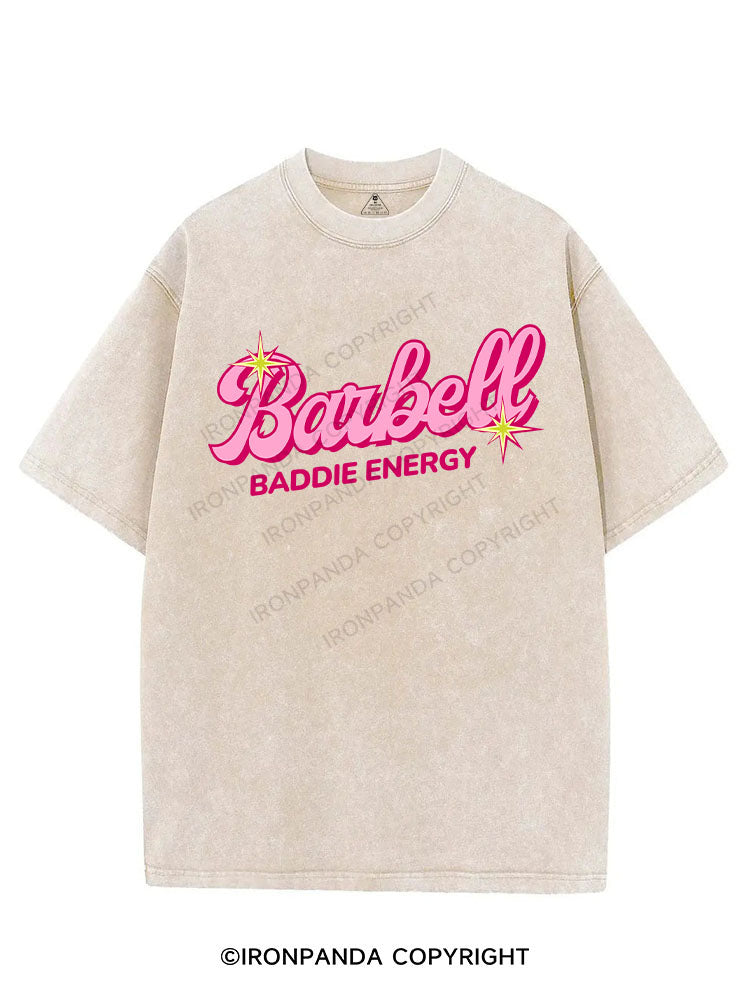 BARBELL BADDIE ENERGY VINTAGE GYM SHIRT